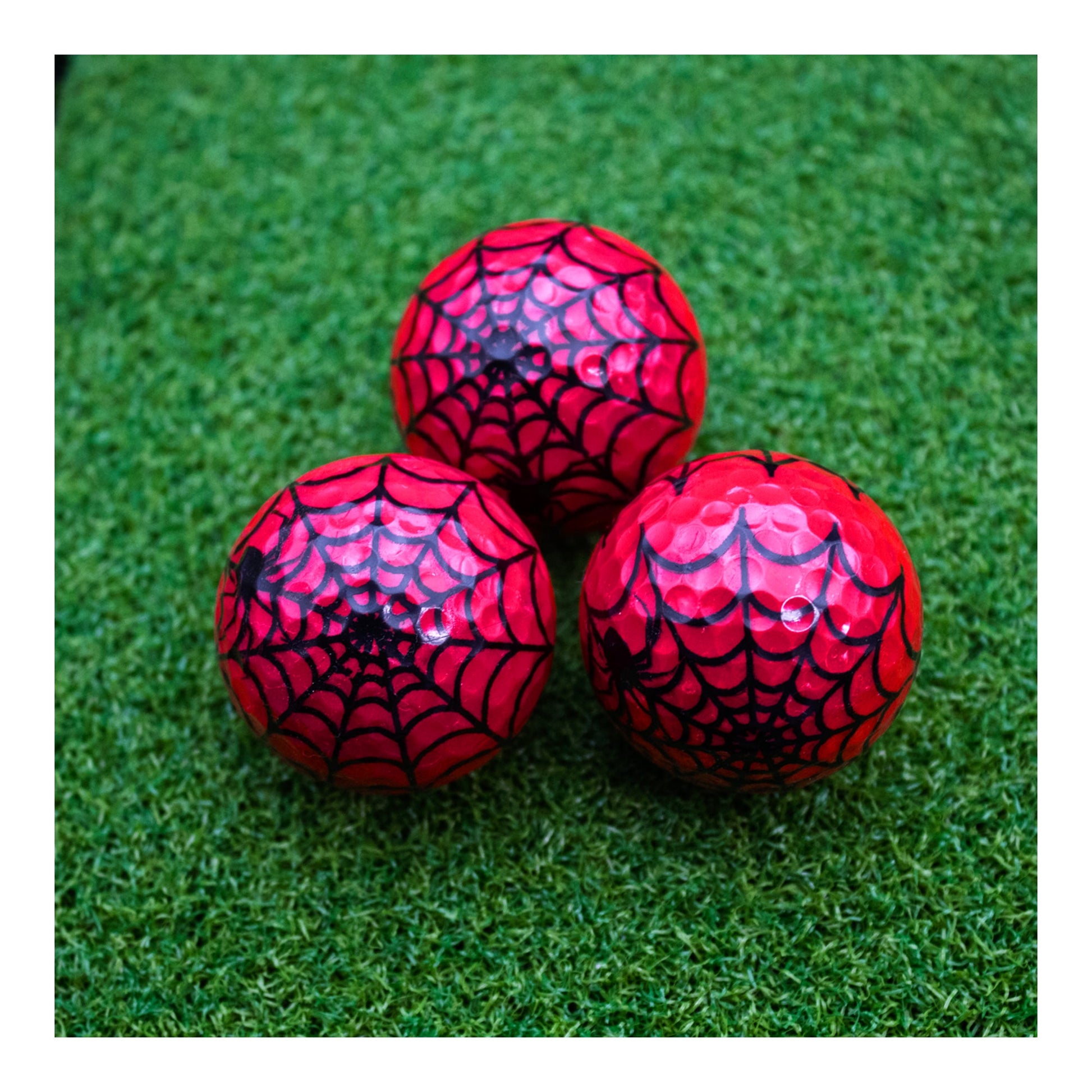 New Novelty Red Spider Web Golf Balls