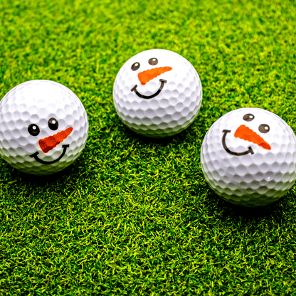 New Novelty Snowman Face Golf Balls