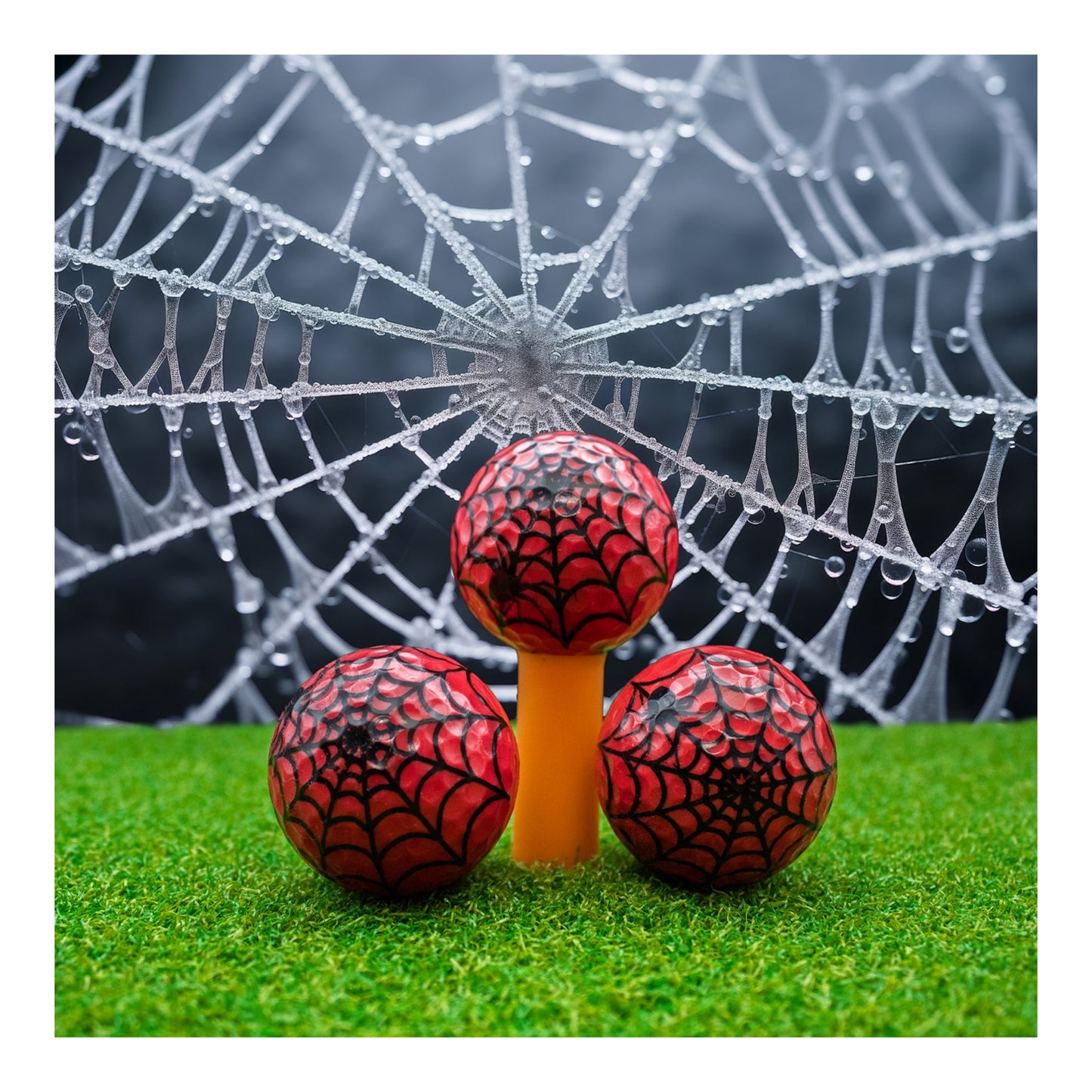 New Novelty Red Spider Web Golf Balls