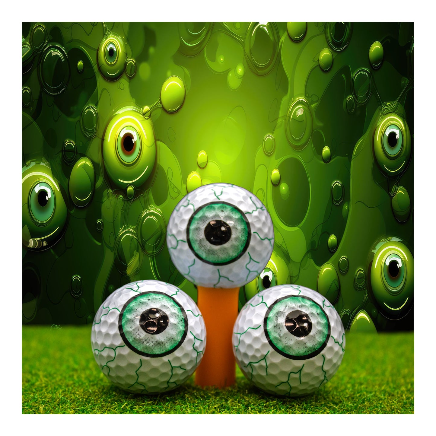 New Novelty Green Shot Eyeballs Golf Balls