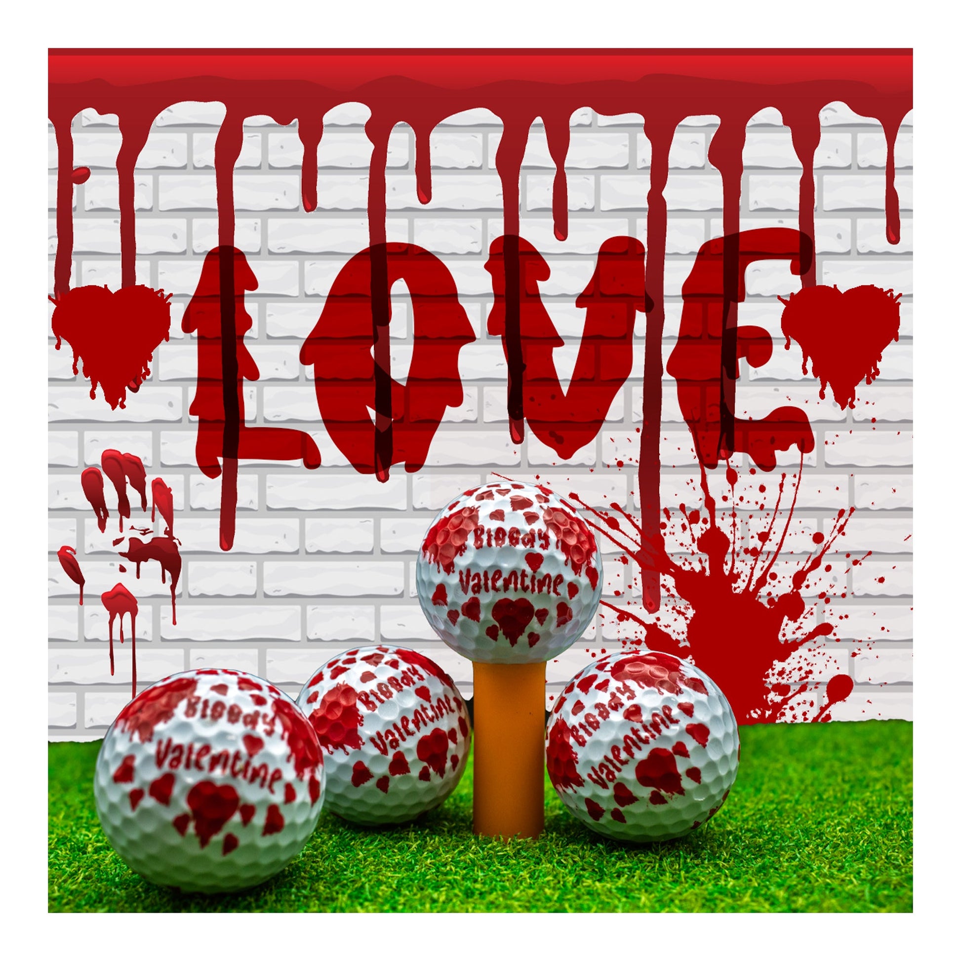 New Novelty Bloody Valentine Golf Balls