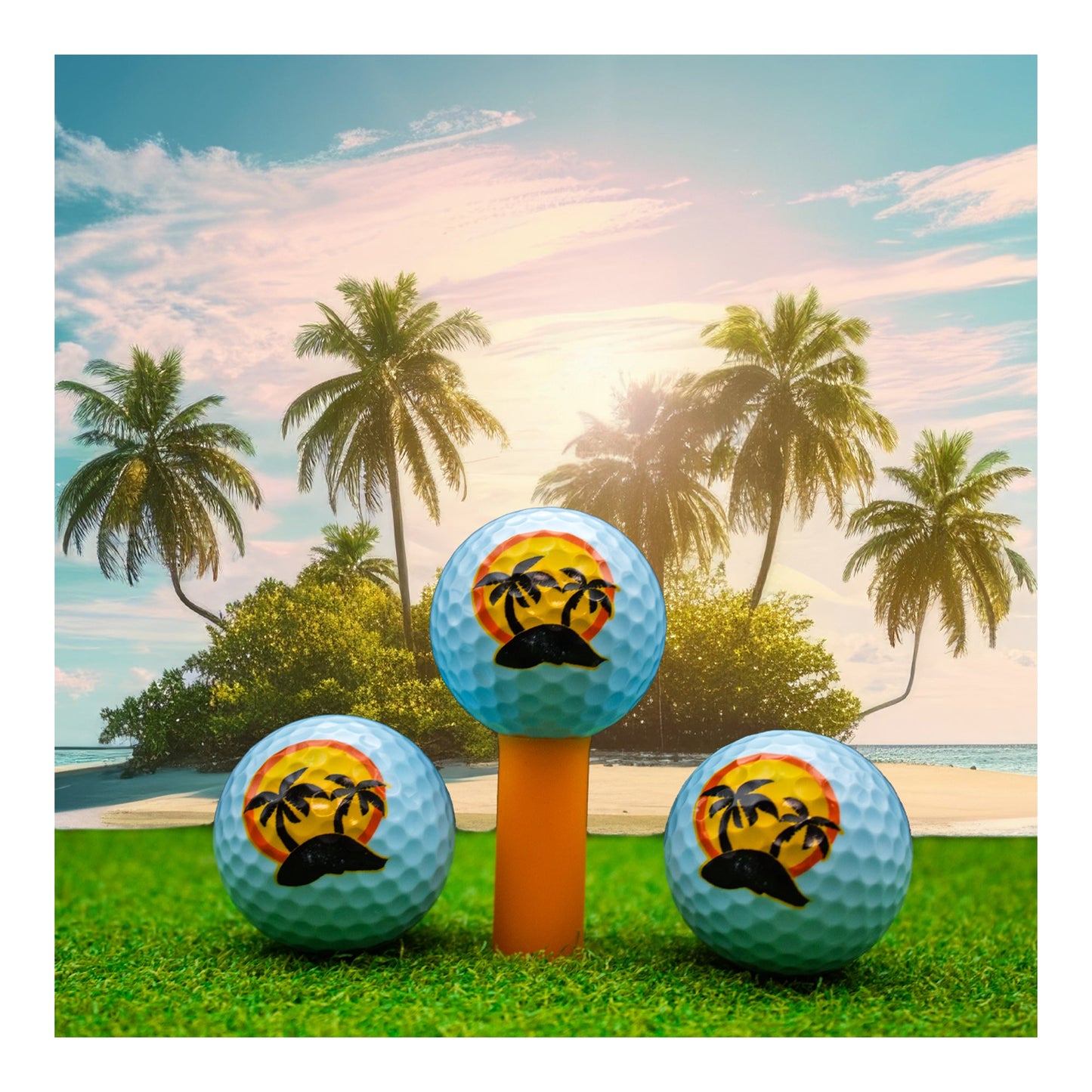 New Novelty Tropical Island Golf Balls