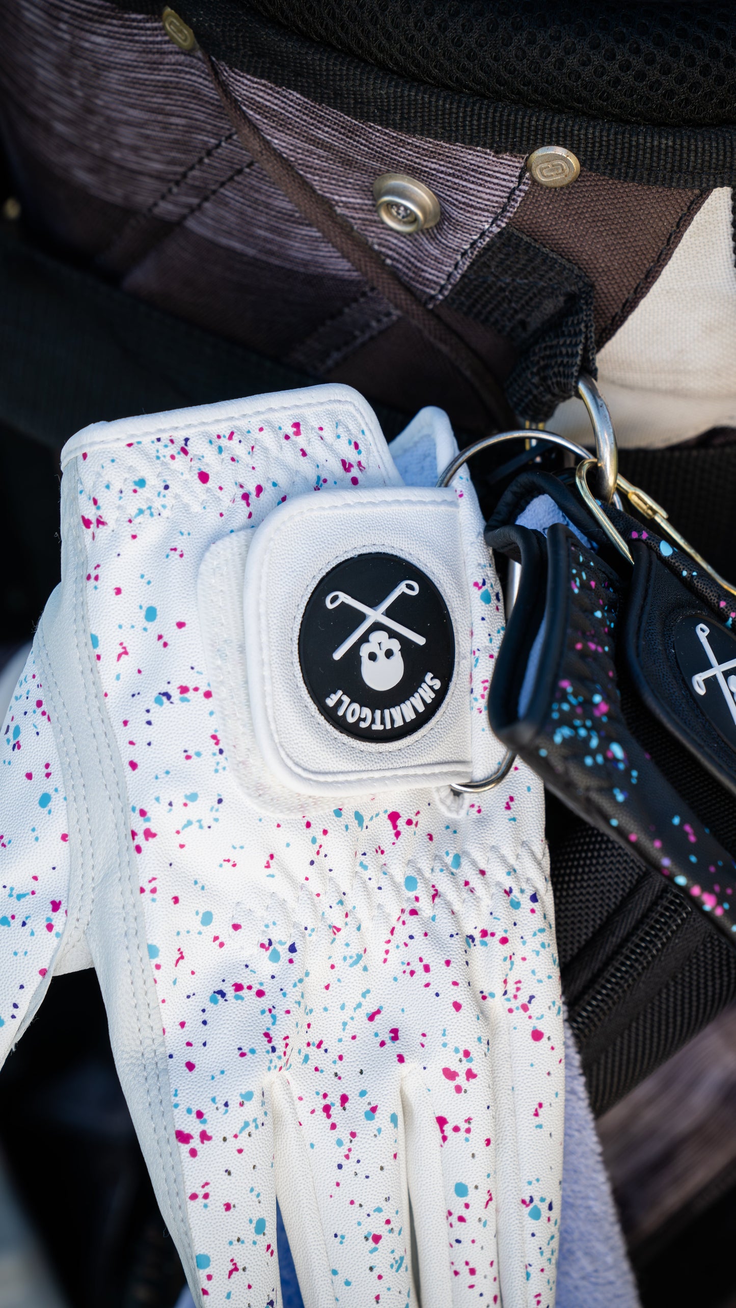 White Paint Splatter Golf Glove - The Golf Guys Online