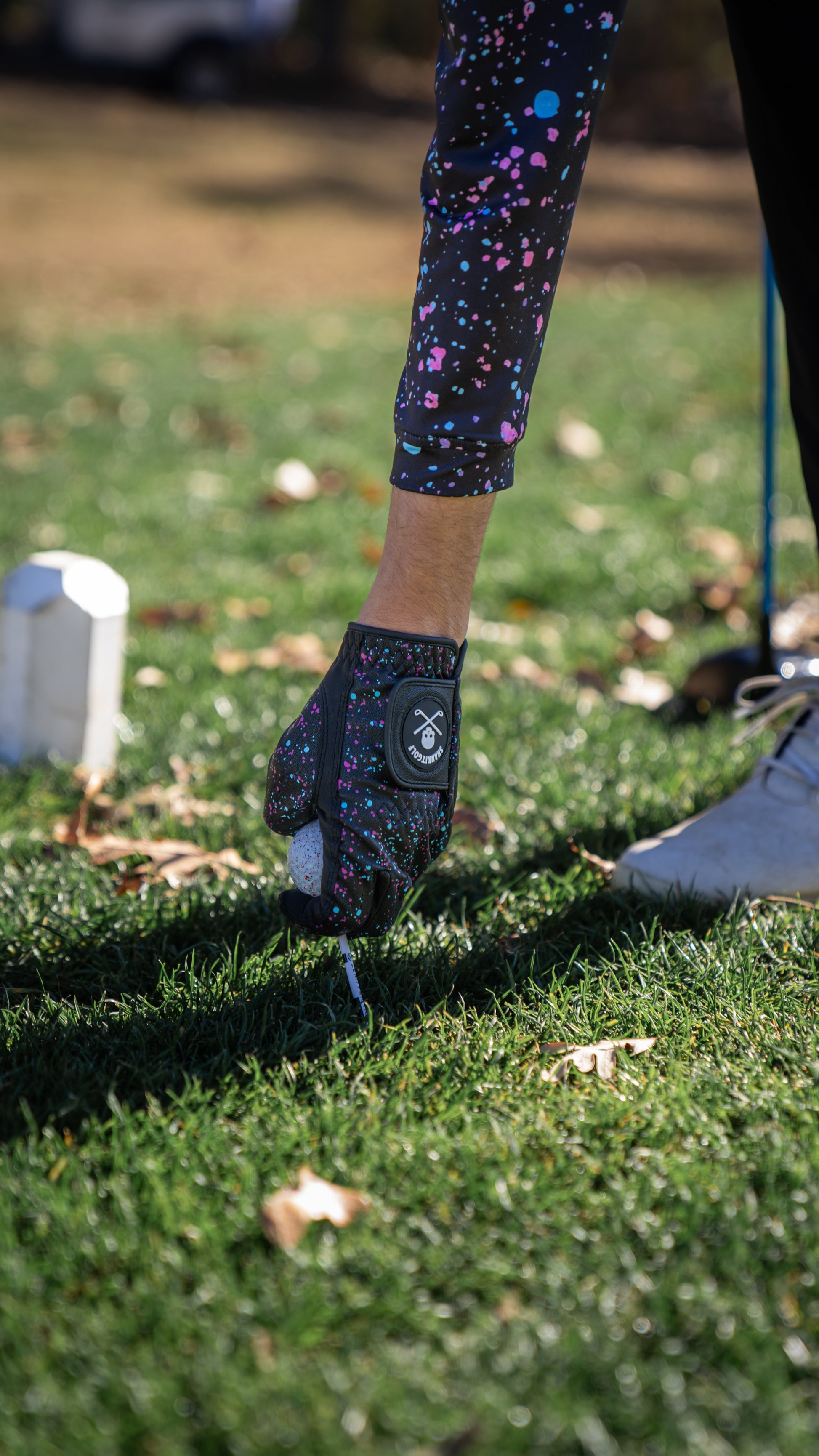 Black Paint Splatter Golf Glove - The Golf Guys Online