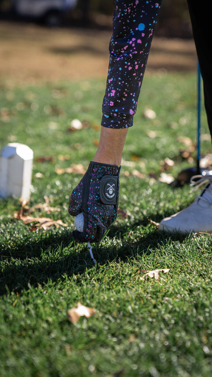 Black Paint Splatter Golf Glove - The Golf Guys Online