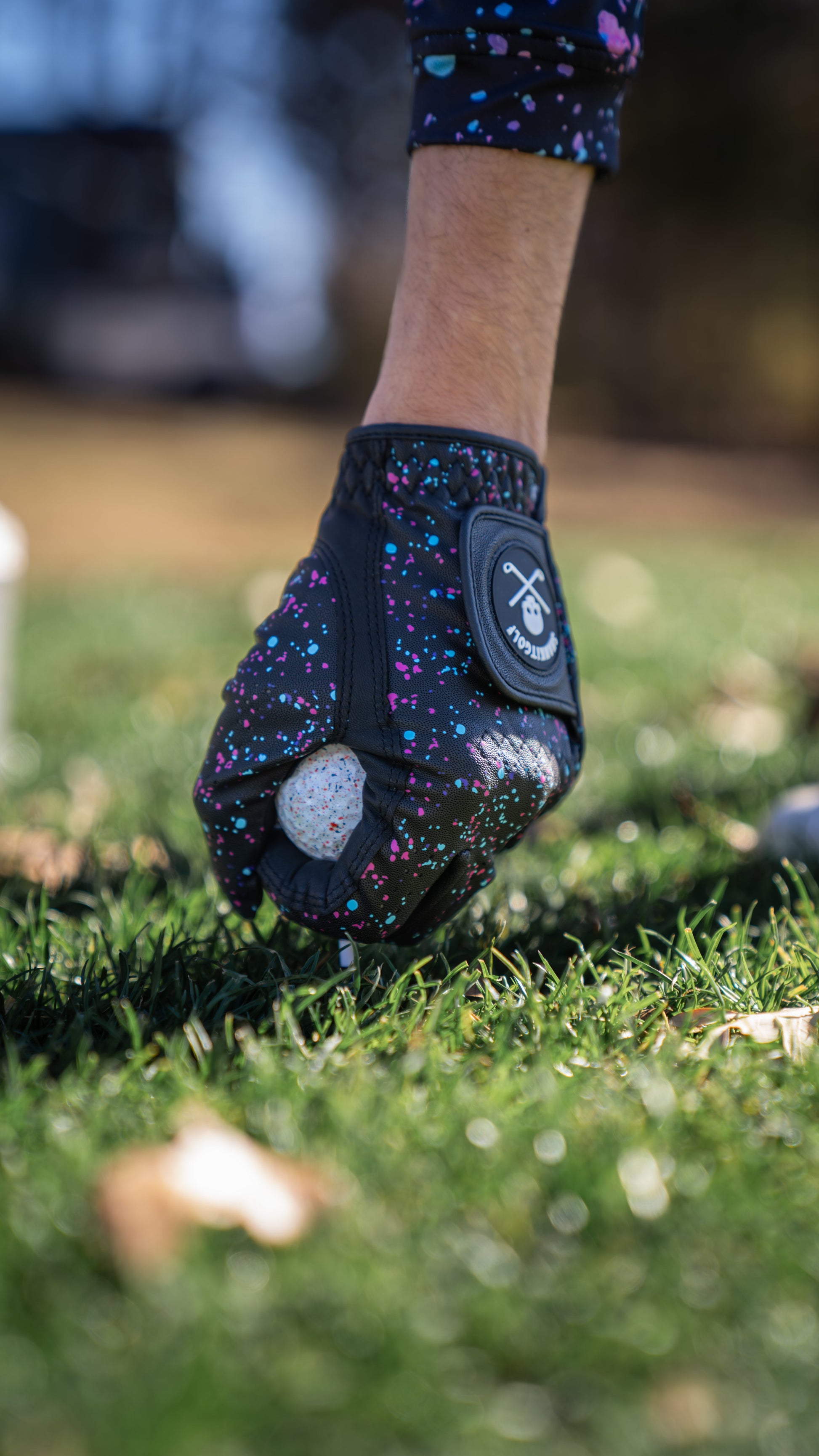 Black Paint Splatter Golf Glove - The Golf Guys Online