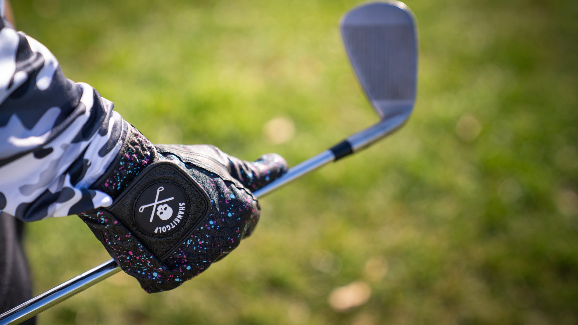 Black Paint Splatter Golf Glove - The Golf Guys Online