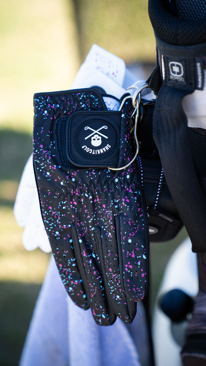 Black Paint Splatter Golf Glove - The Golf Guys Online