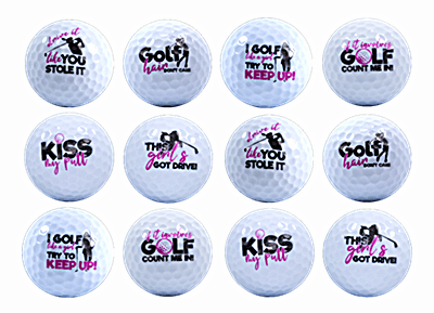 New Novelty Deluxe Golf Like a Girl Mix of Golf Balls
