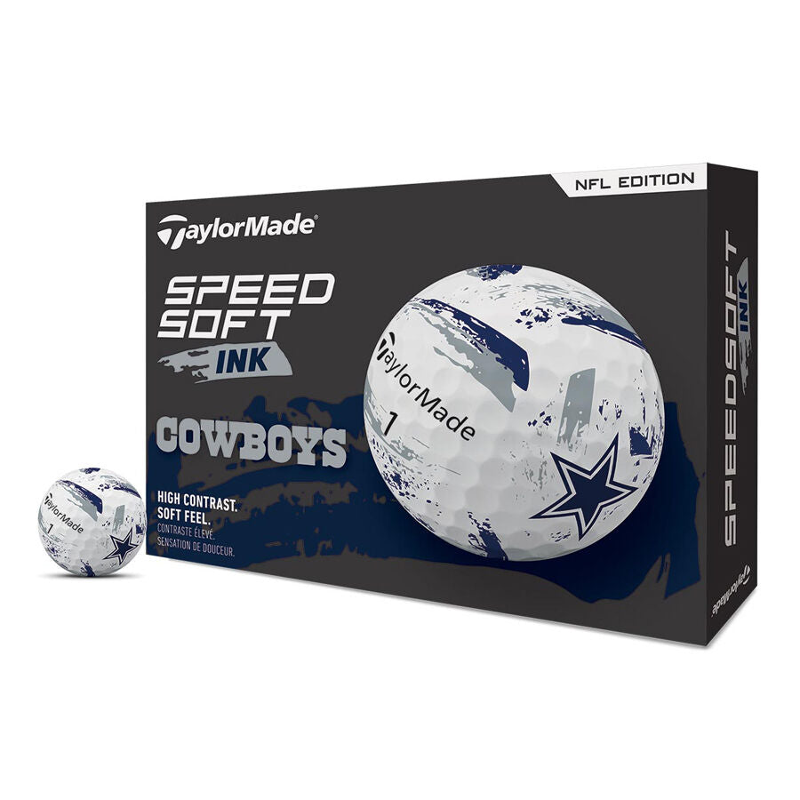 TaylorMade Speed Soft Ink NFL Cowboys Golf Balls - The Golf Guys Online