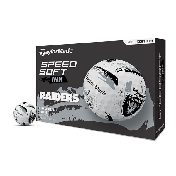 TaylorMade Speed Soft Ink NFL Las Vegas Raiders Golf Balls – The