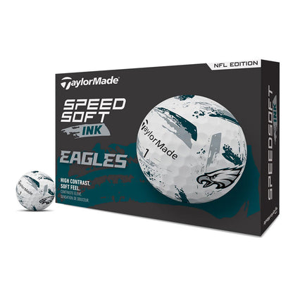 TaylorMade Speed Soft Ink NFL Eagles Golf Balls - The Golf Guys Online