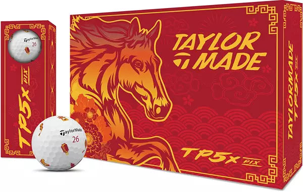 Limited TaylorMade TP5x pix Lunar New Year Golf Balls