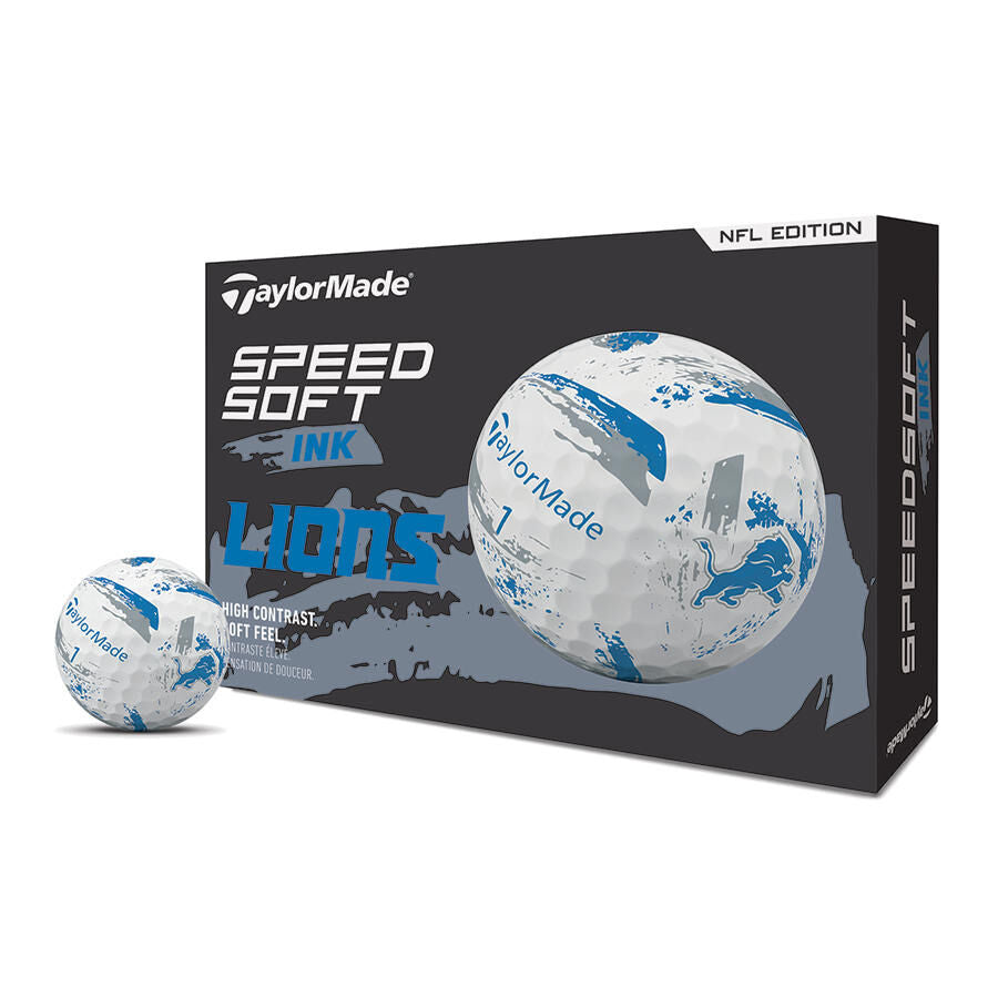 TaylorMade Speed Soft Ink NFL Detroit Lions Golf Balls
