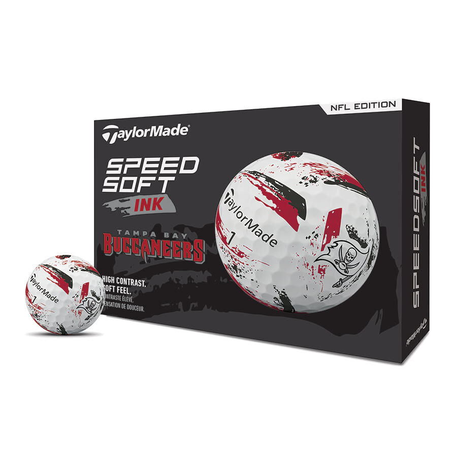 TaylorMade Speed Soft Ink NFL Tampa Bay Buccaneers Golf Balls