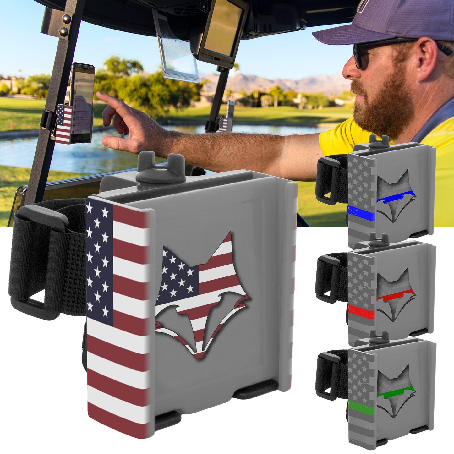 Phone Caddy - Patriotic - The Golf Guys Online