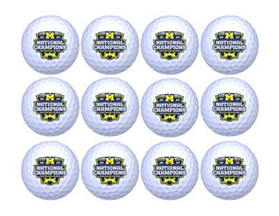 New Novelty Michigan National Champions White Golf Balls
