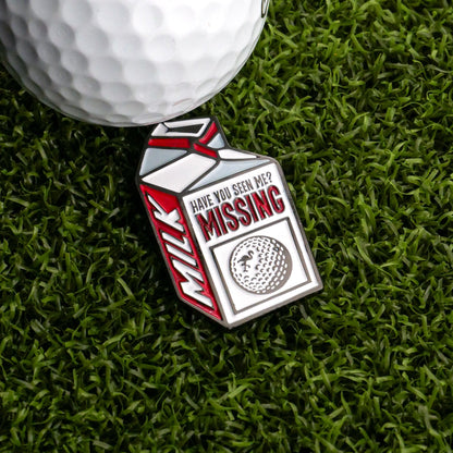 Logie Joe's Golf Milk Carton "Missing Ball" Ball Marker