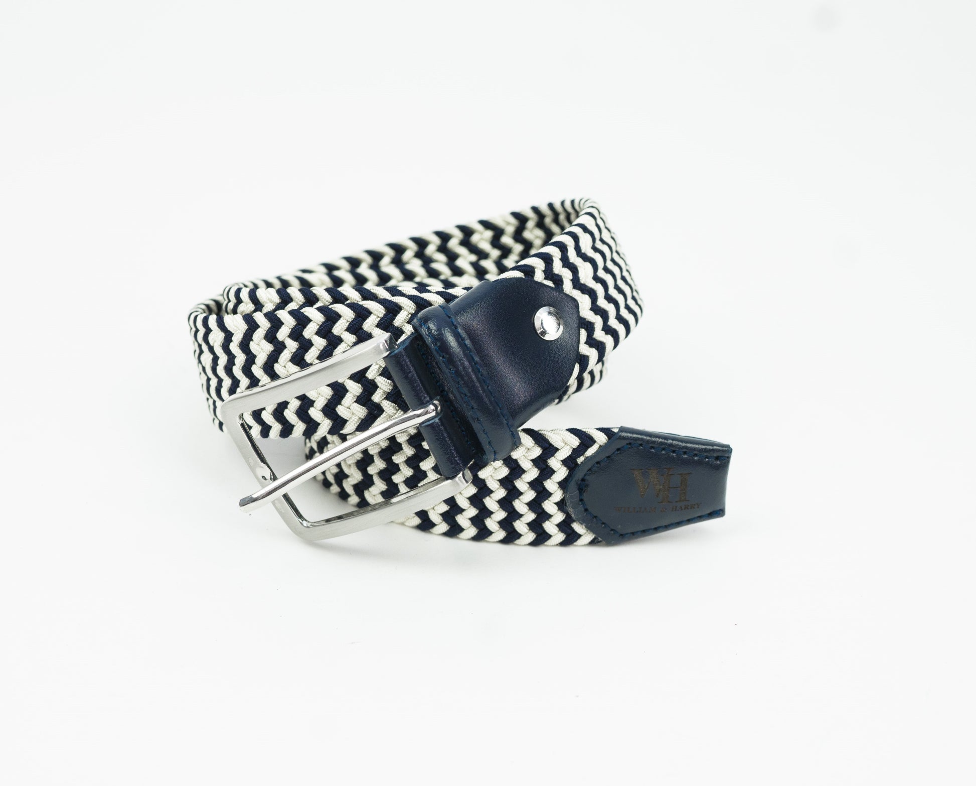 W&H Braided Micro Stripe Stretch Golf Belts for Men & Women
