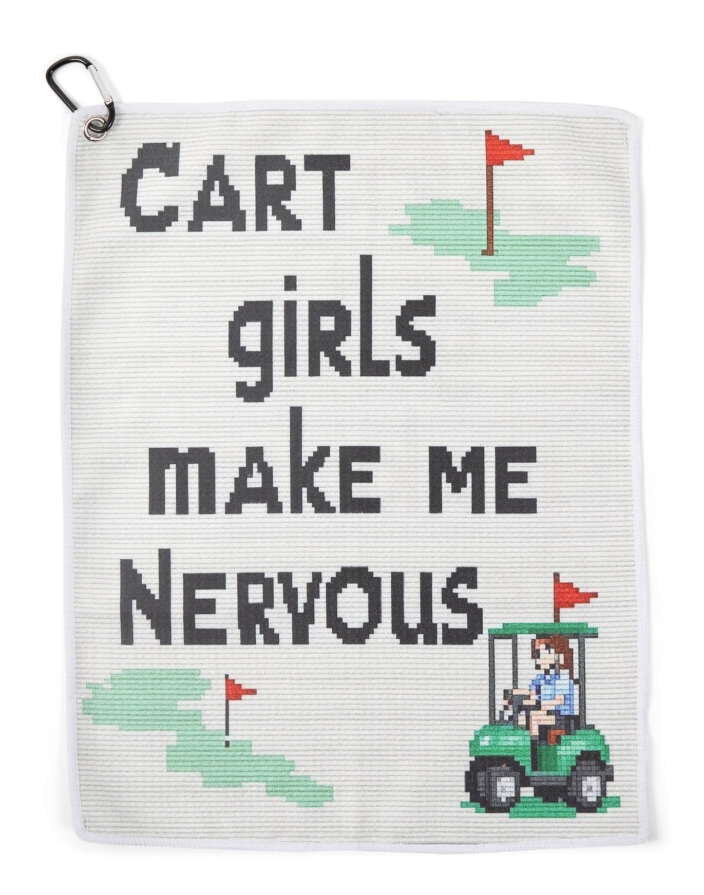 Cart Girls Make Me Nervous Golf Towel - The Golf Guys Online