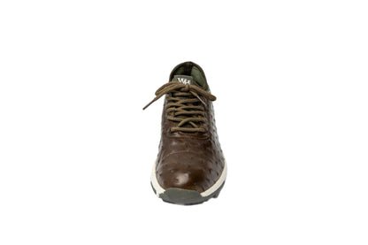 W&H Eagle - Ostrich Skin Men's Golf Shoes in Olive