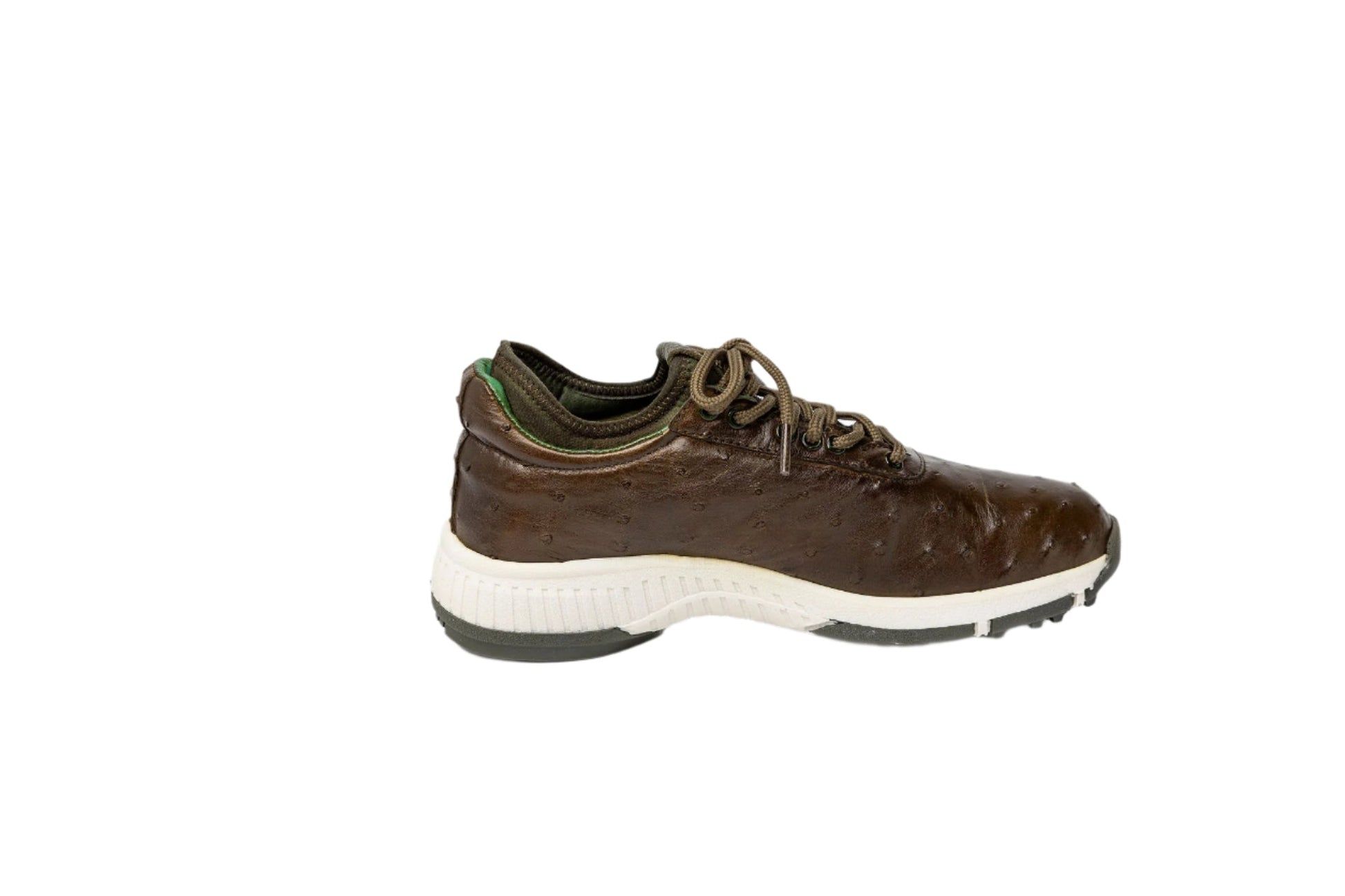 W&H Eagle - Ostrich Skin Women's Golf Shoes in Olive
