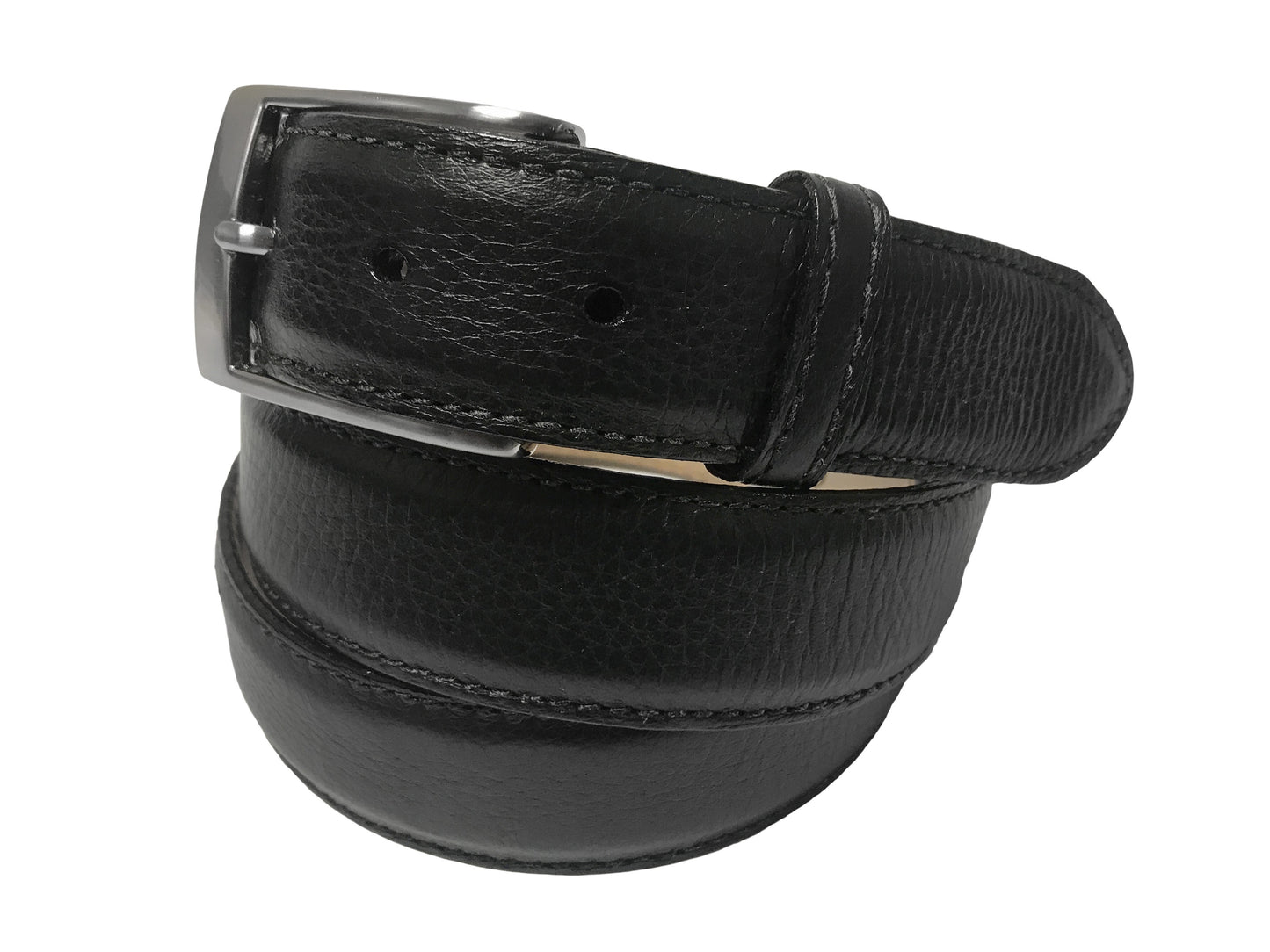 Calf Skin Pebble Belt Black Classic - The Golf Guys Online