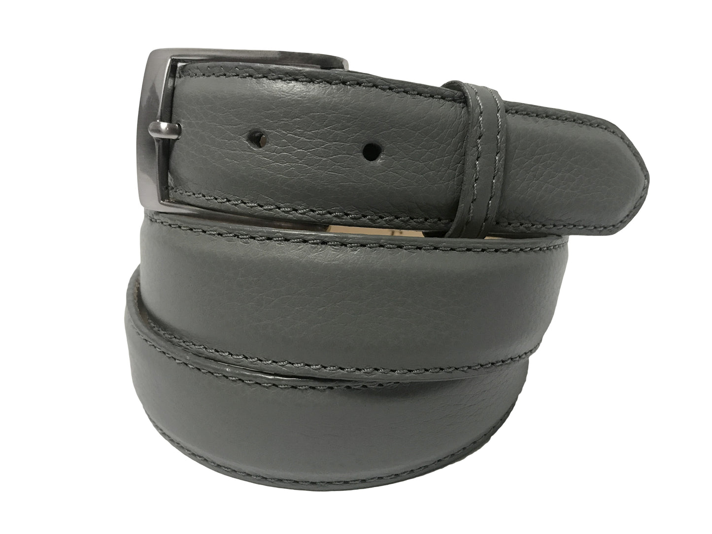 Calf Skin Pebble Belt Gray Classic - The Golf Guys Online