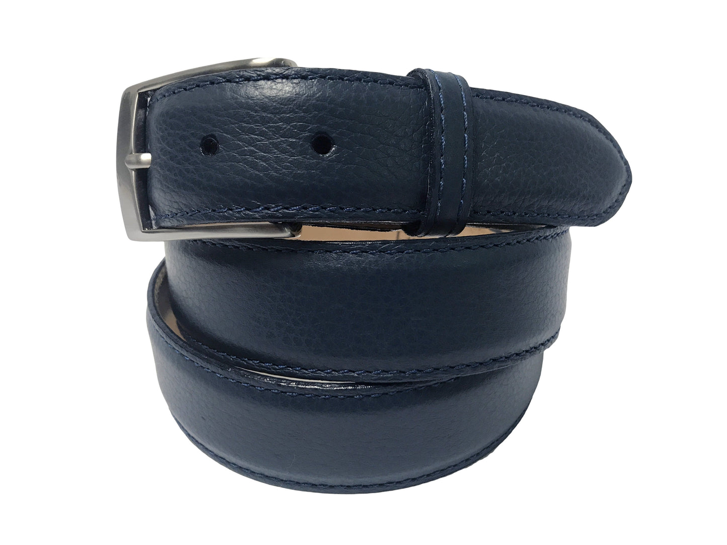 Calf Skin Pebble Belt Navy Classic - The Golf Guys Online