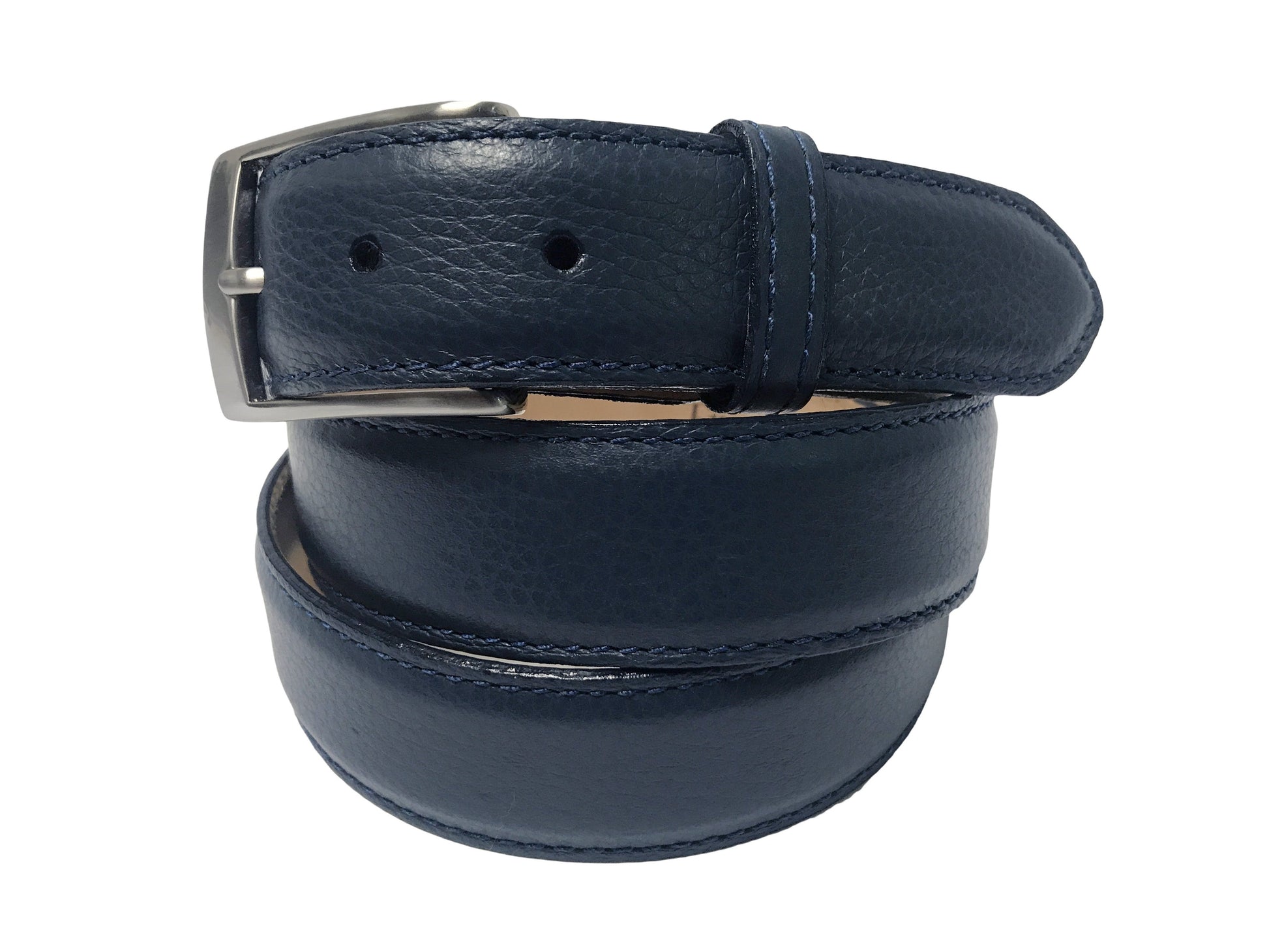 Calf Skin Pebble Belt Navy Classic - The Golf Guys Online