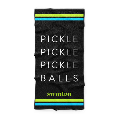 Pickleball Sports Towel Black - The Golf Guys Online