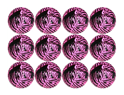 New Novelty Pink Zebra Golf Balls