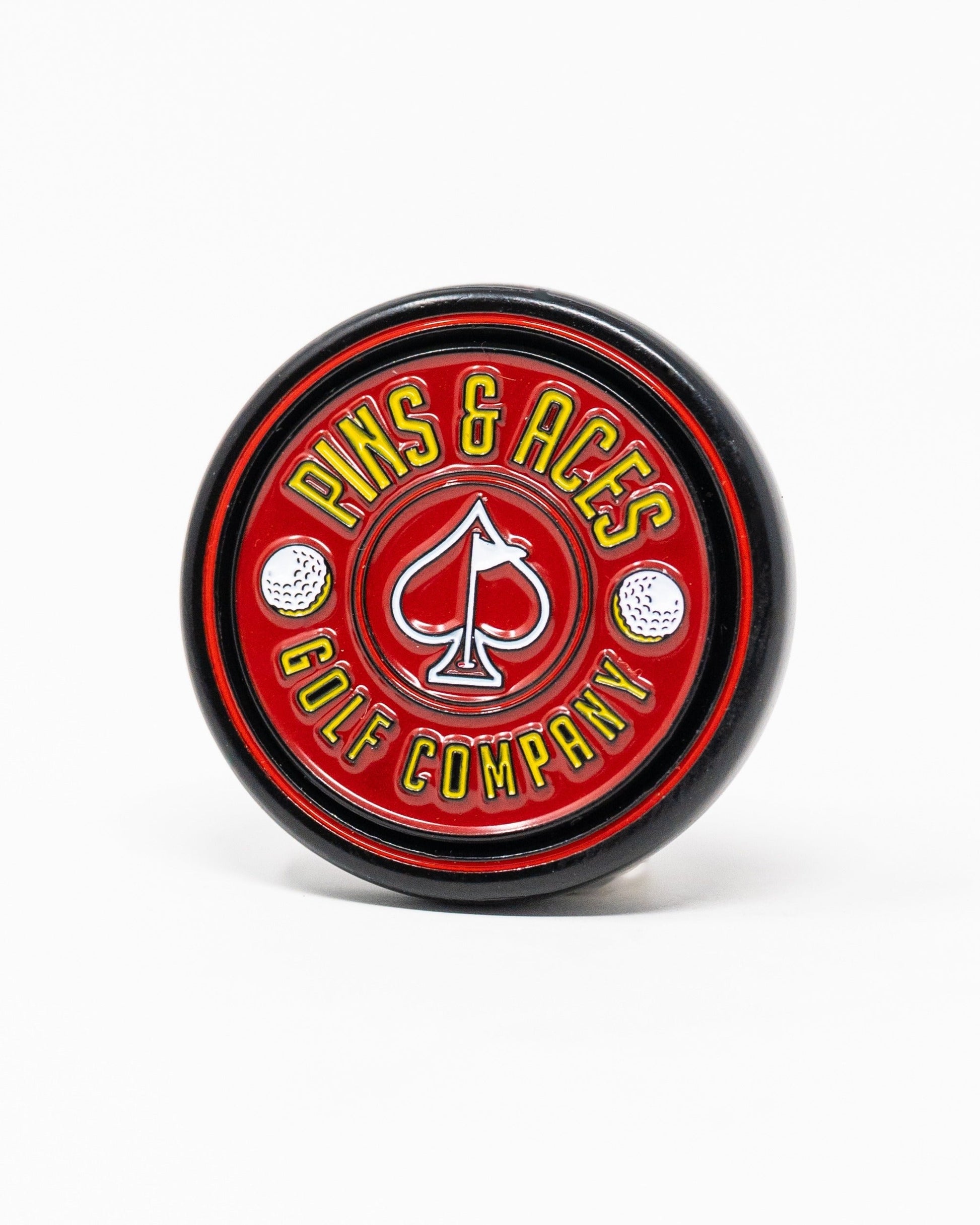 Pop Out Medallion Ball Marker - Red