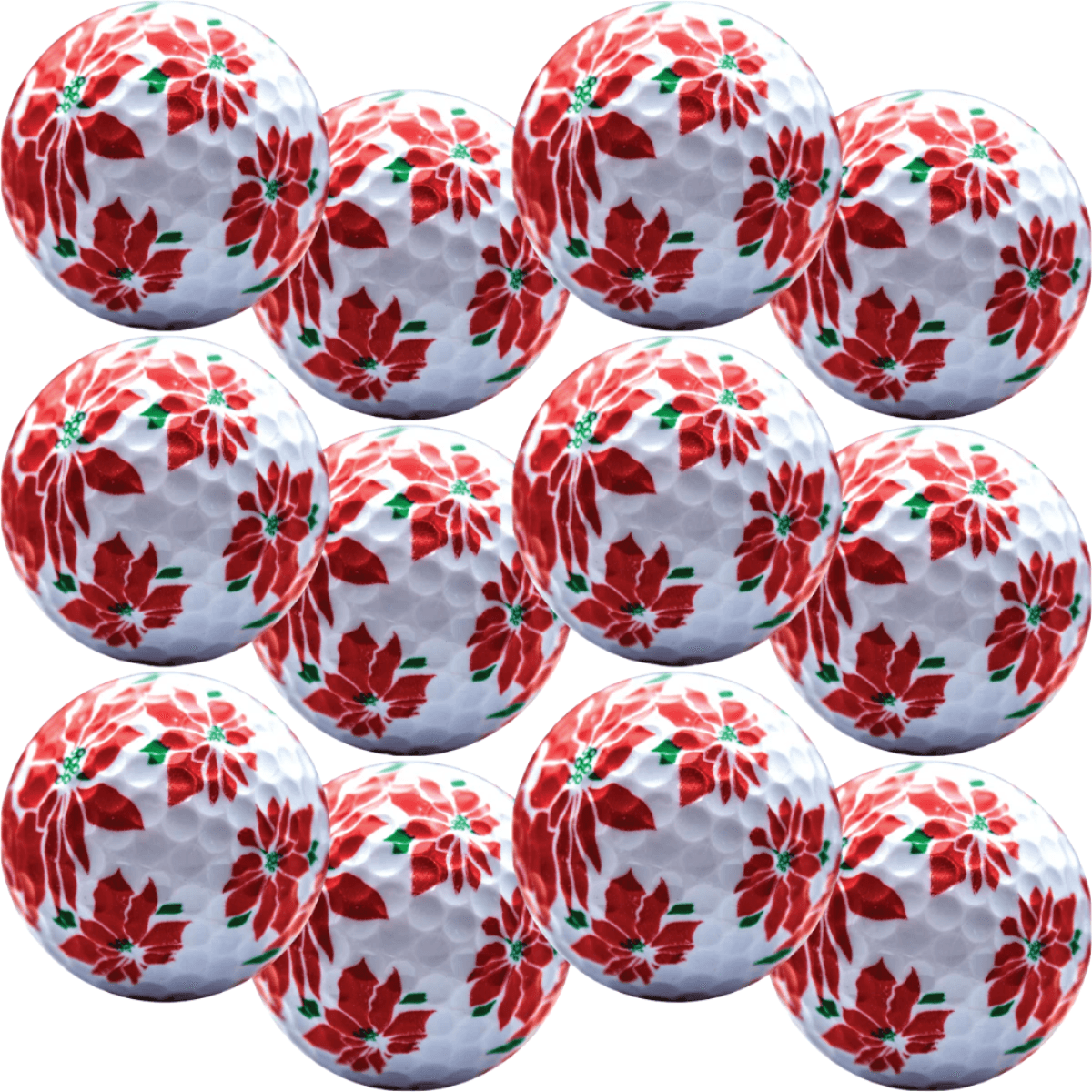 New Novelty Poinsettia Golf Balls