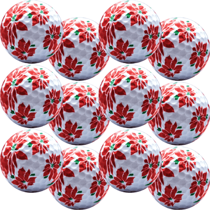 New Novelty Poinsettia Golf Balls