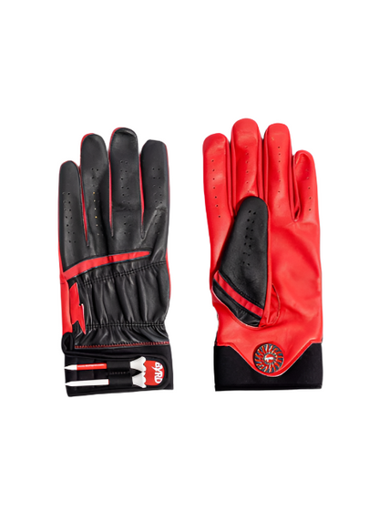 THE BYRD GOLF GLOVE - Black/Red - The Golf Guys Online