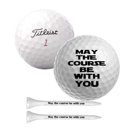 Refurbished Brands - May the course be with you Golf Balls & 10 tees