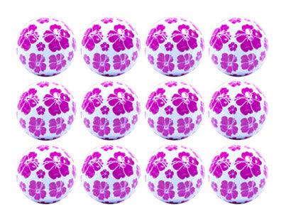New Novelty Pink Hibiscus Flower Golf Balls
