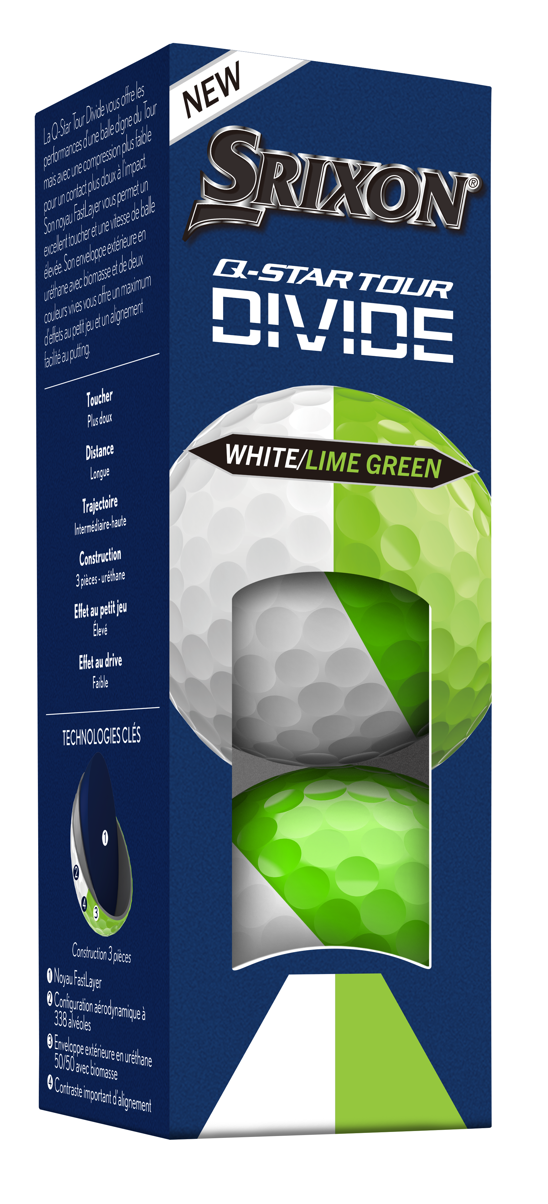 Srixon Q-Star Tour 6 Divide 2026 White/Green Golf Balls