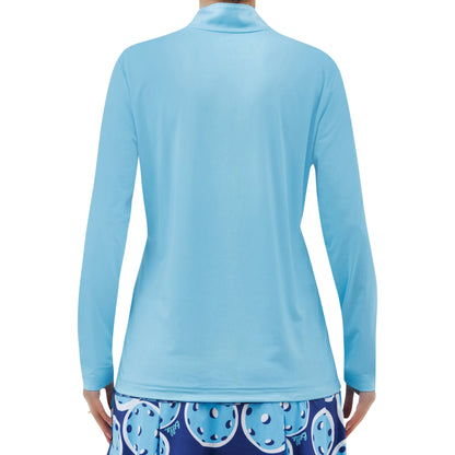 PB 1/4 Zip Long Sleeve Sky Blue