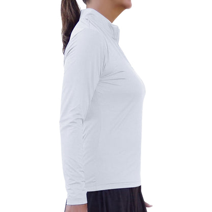 PB 1/4 Zip Long Sleeve Classic White