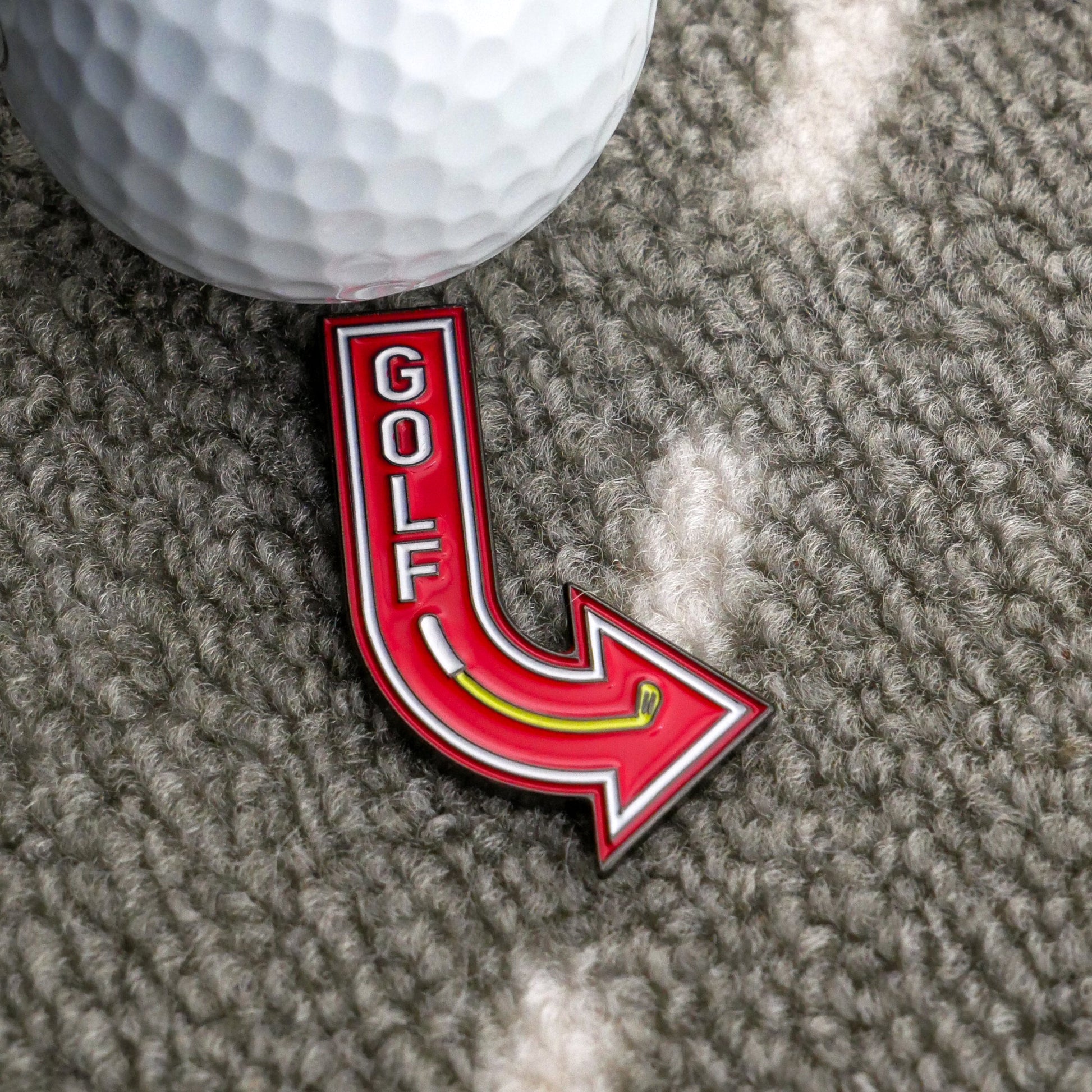 Golf Neon Arrow Sign Ball Marker