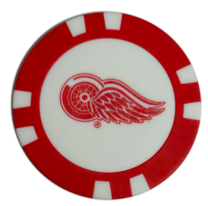 Officially Licensed Detroit Red Wings Poker Chip Golf Ball Marker