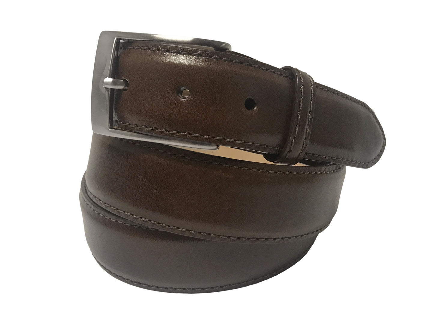Calf Skin Solid Belt Brown - The Golf Guys Online