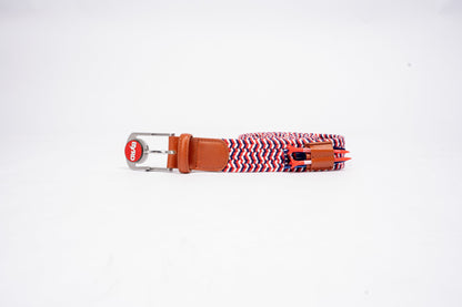 THE BRAIDED BYRD GOLF BELT - Red & White Bluebyrd - The Golf Guys Online
