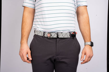 THE BRAIDED BYRD GOLF BELT - Black Capped Chickadee - The Golf Guys Online