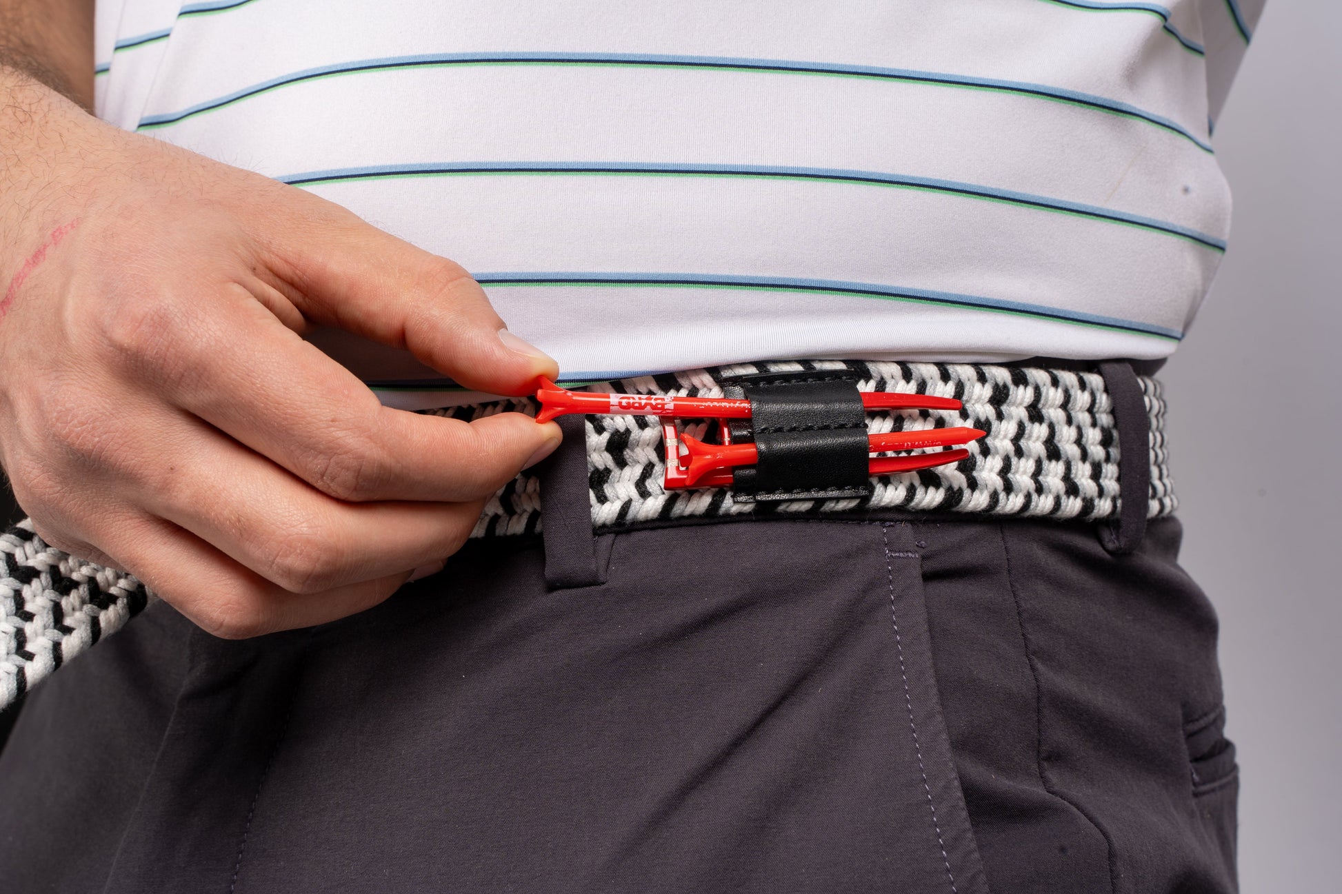 THE BRAIDED BYRD GOLF BELT - Black Capped Chickadee - The Golf Guys Online