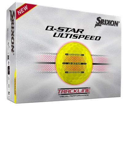 Srixon 2026 Q-Star Ultispeed TrackLine Yellow Golf Balls