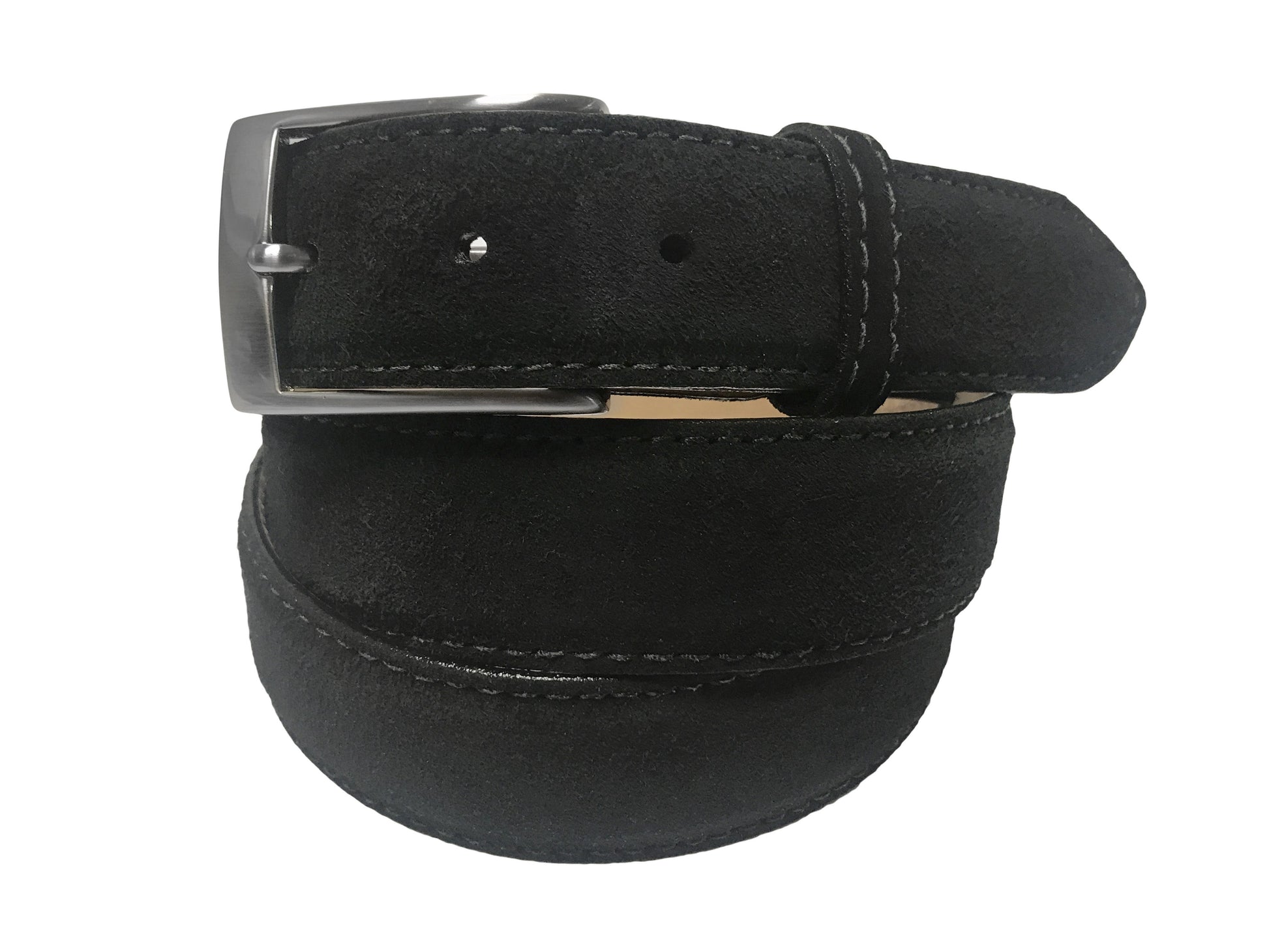 Calf Skin Suede Belt Black Classic - The Golf Guys Online