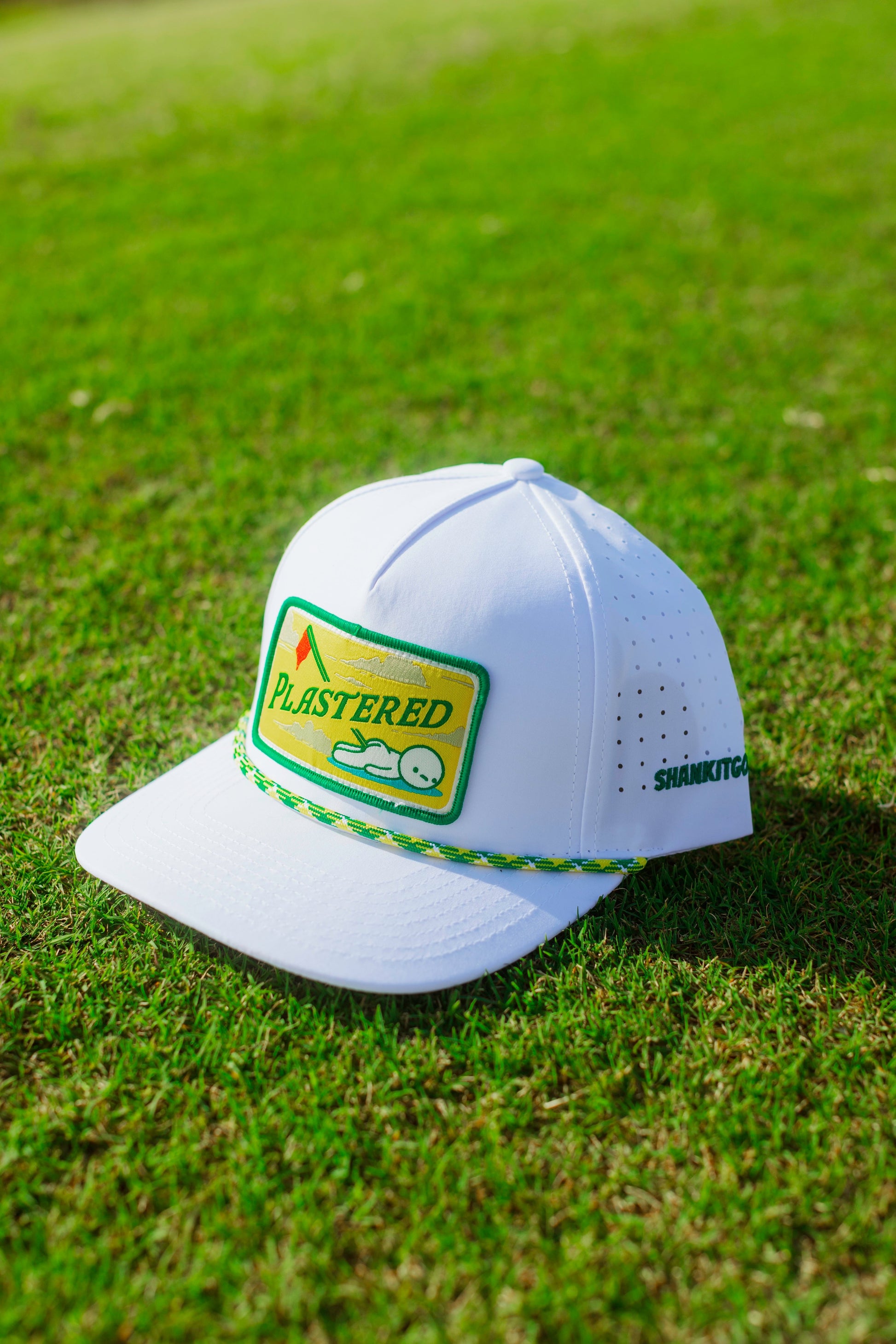 White Plastered Patch Hat - The Golf Guys Online